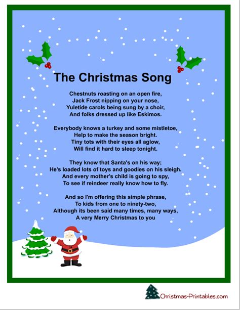 christmas song and lyrics|christmas song lyrics in english.